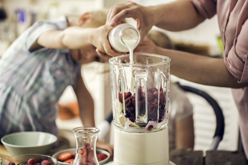 Girls Preparing Smoothies