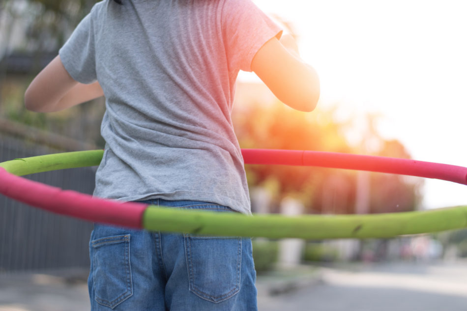 child hula hooping