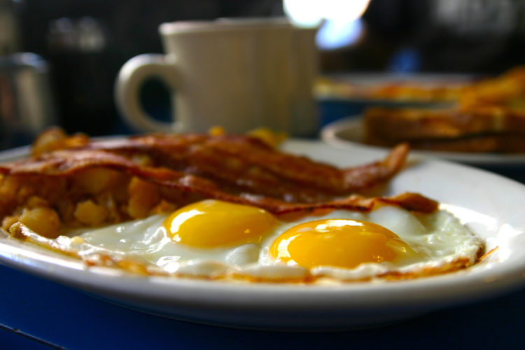 Typical diner breakfast