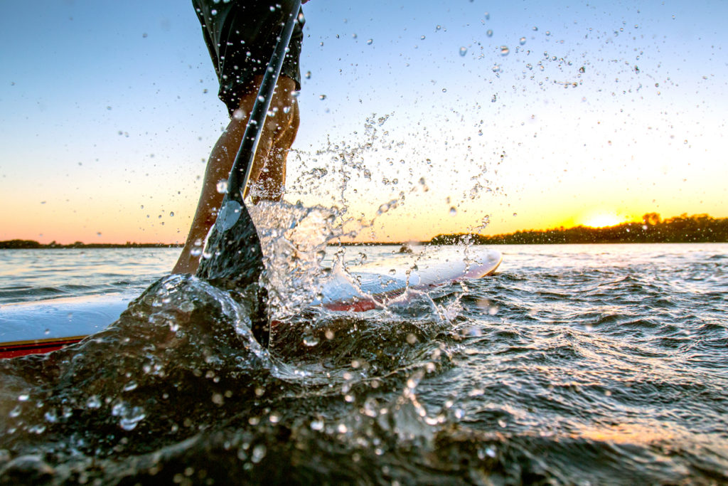 Close up of a Paddle-boarder